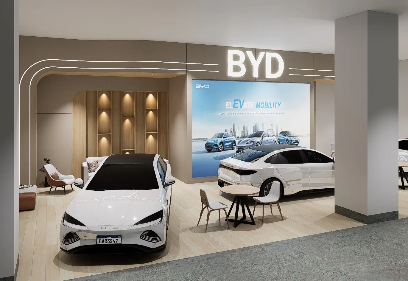 BYD Showroom – Minimalist Concept