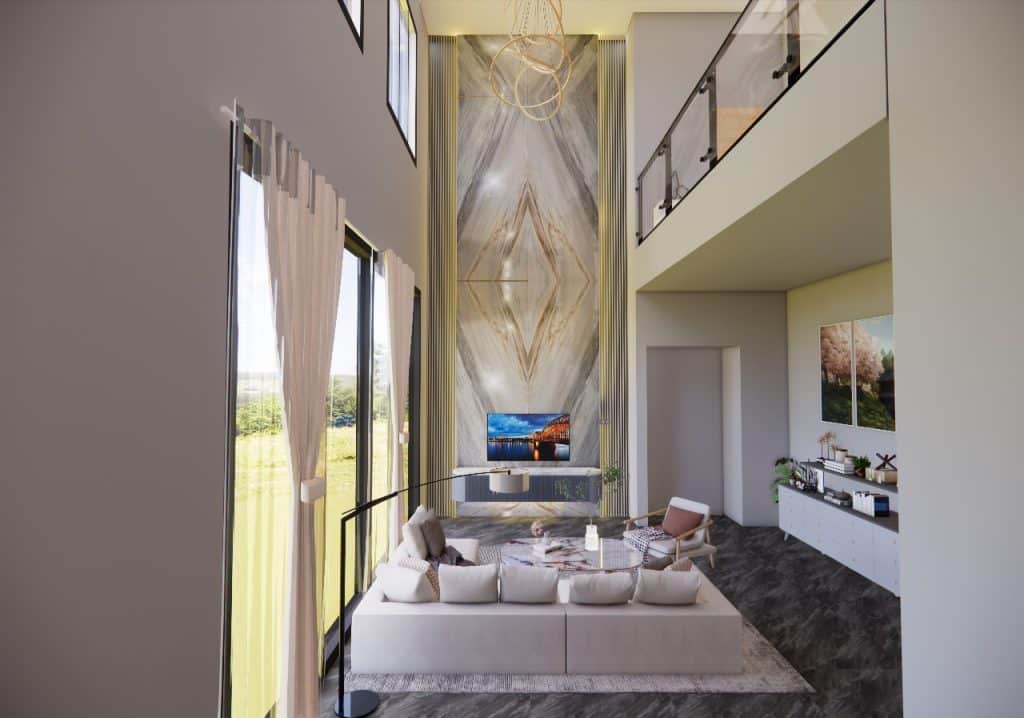 Backdrop TV - REV Interior Lampung